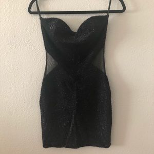 Strapless mini dress